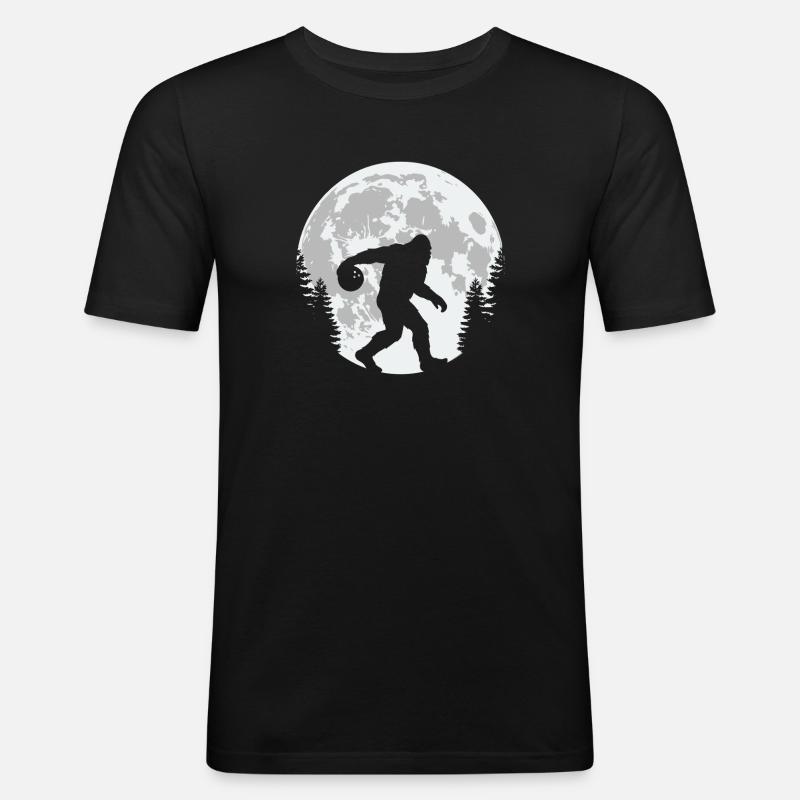 Bigfoot Luna da Bowling - Maglietta aderente da uomo - nero