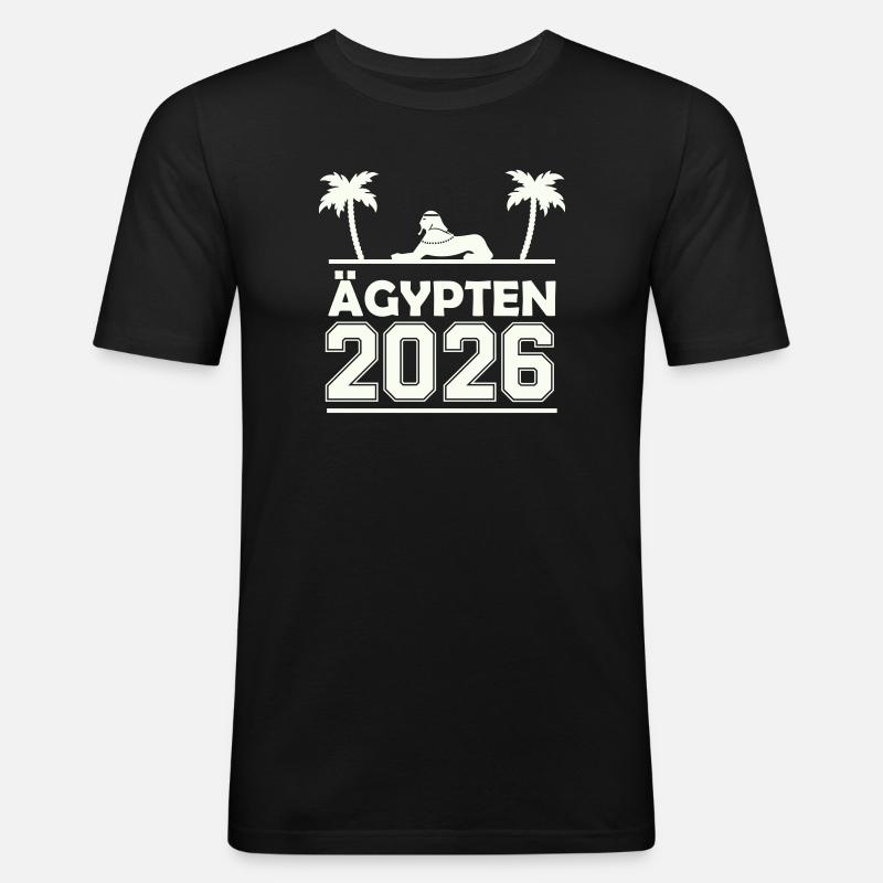 Egypt 2026 Silhouette - Maglietta aderente da uomo - nero