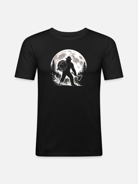 Pompier Bigfoot - T-shirt près du corps Homme - noir