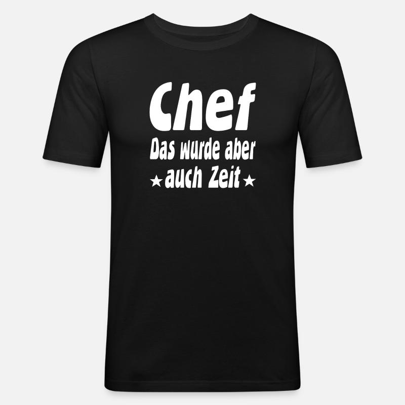 Chef - Männer Slim Fit T-Shirt - Schwarz
