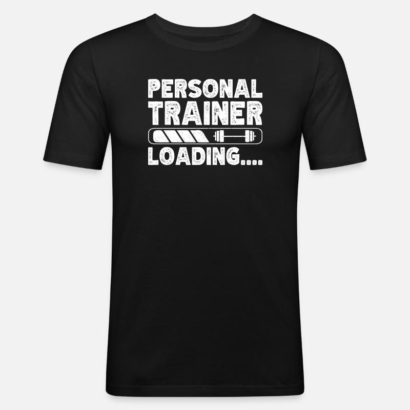 Powerlifting Bodybuilder Personal Trainer Loading - Männer Slim Fit T-Shirt - Schwarz