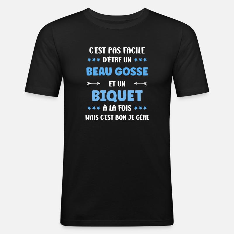 Biquet - Männer Slim Fit T-Shirt - Schwarz