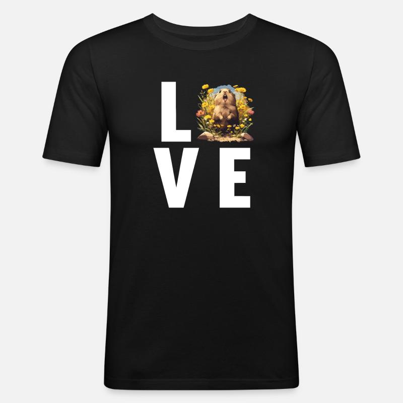 Lemminge Lemming - Männer Slim Fit T-Shirt - Schwarz