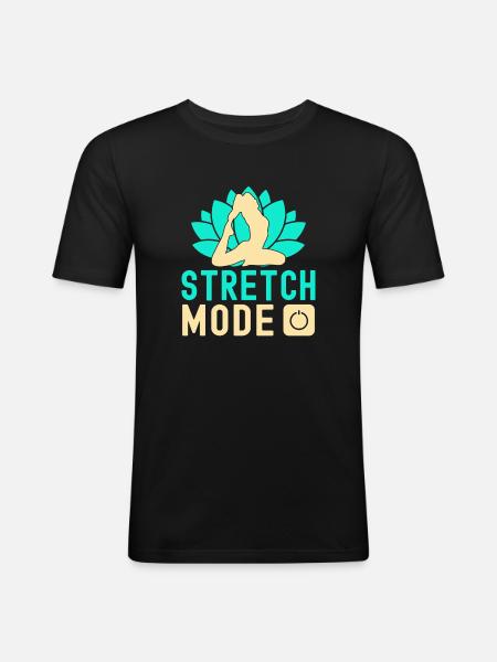Yoga Stretch Mode On Funny Yoga - Men's Slim Fit T-Shirt - black