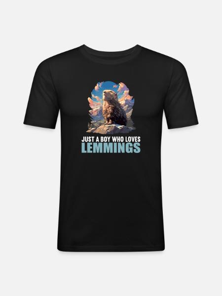 Lemmings Lemming - Men's Slim Fit T-Shirt - black