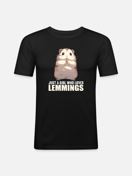 Lemmings Lemming - T-shirt près du corps Homme - noir
