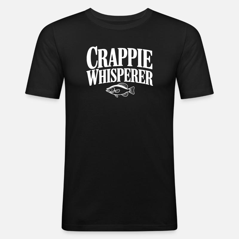 Crappie Whisperer - Männer Slim Fit T-Shirt - Schwarz