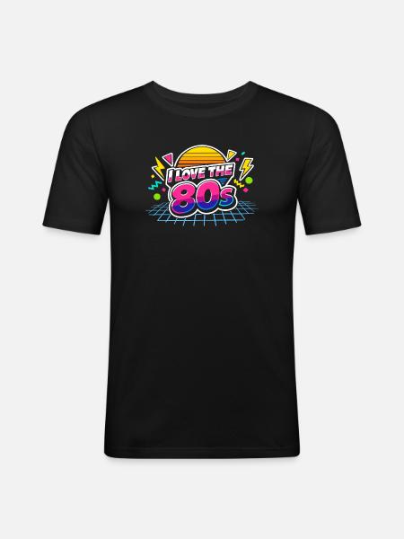 80s I Love The 80s - Men's Slim Fit T-Shirt - black