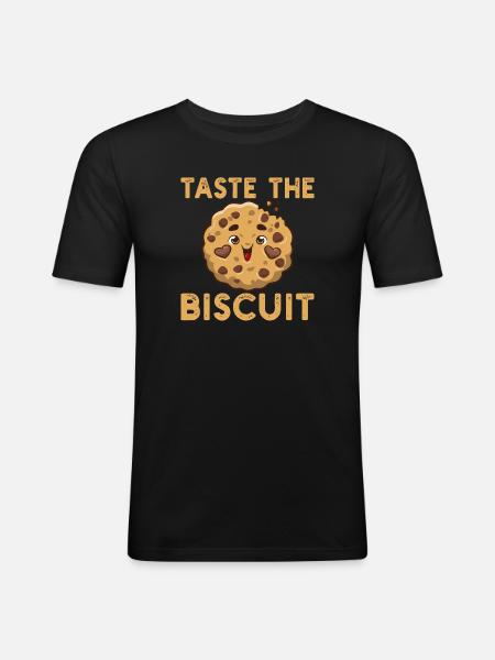 Taste the Biscuit - Men's Slim Fit T-Shirt - black