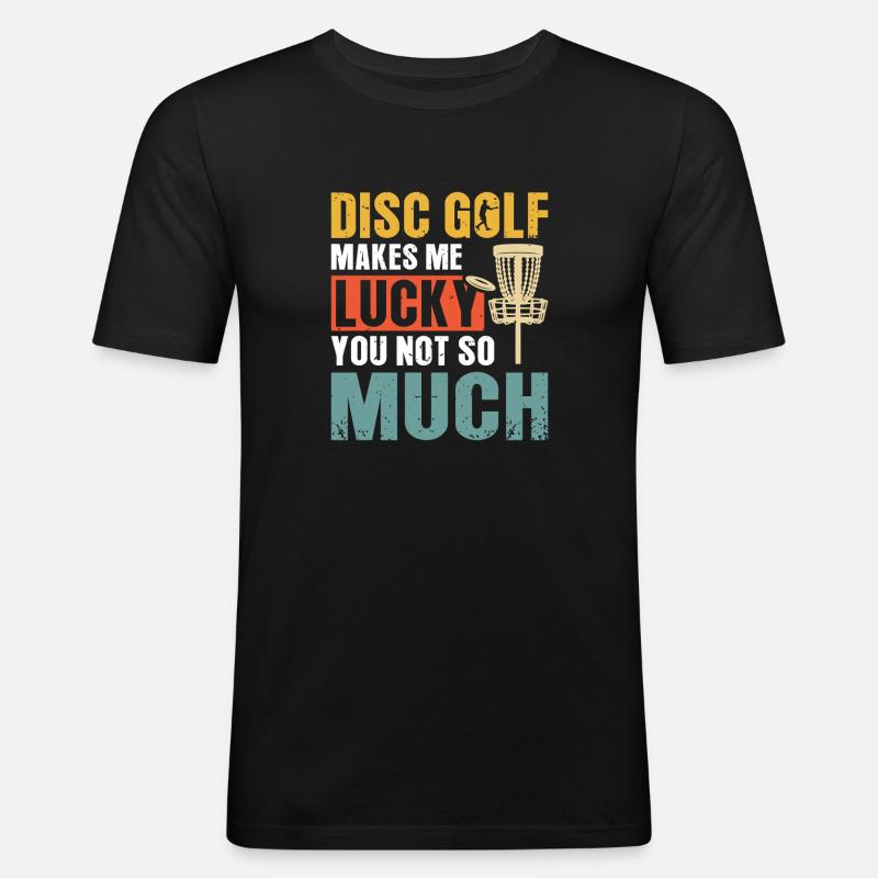 Disc Golf Geschenke Discgolf - Männer Slim Fit T-Shirt - Schwarz