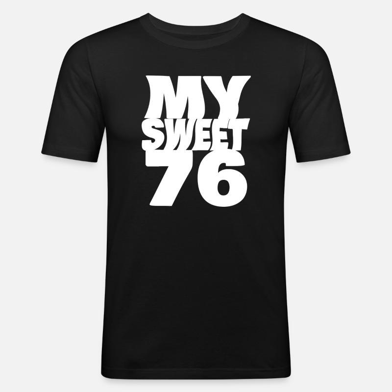 Suess 76 - Männer Slim Fit T-Shirt - Schwarz