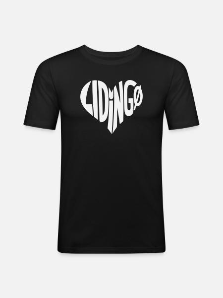 Style Cœur Lidingo - T-shirt près du corps Homme - noir