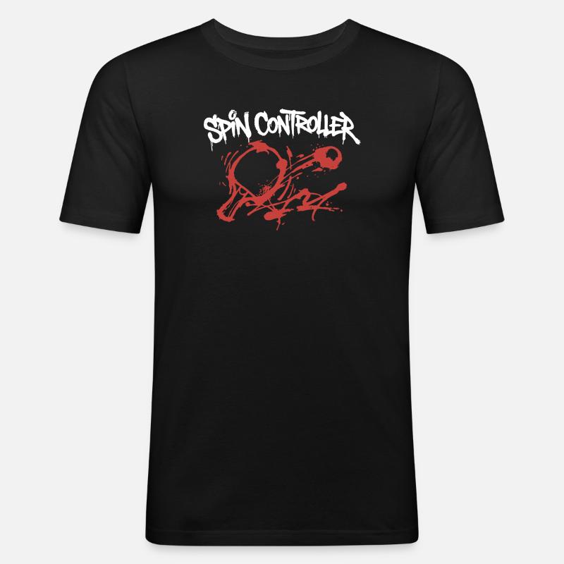 Spin Controller Graffiti - Männer Slim Fit T-Shirt - Schwarz