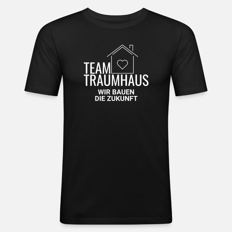 Construction de maisons d’équipe - T-shirt près du corps Homme - noir