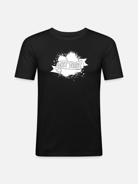Funny Art Painter Art Tart Drawing - Men's Slim Fit T-Shirt - black