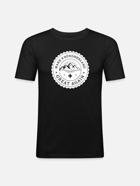 make s'Bünderland great again - Men's Slim Fit T-Shirt - black