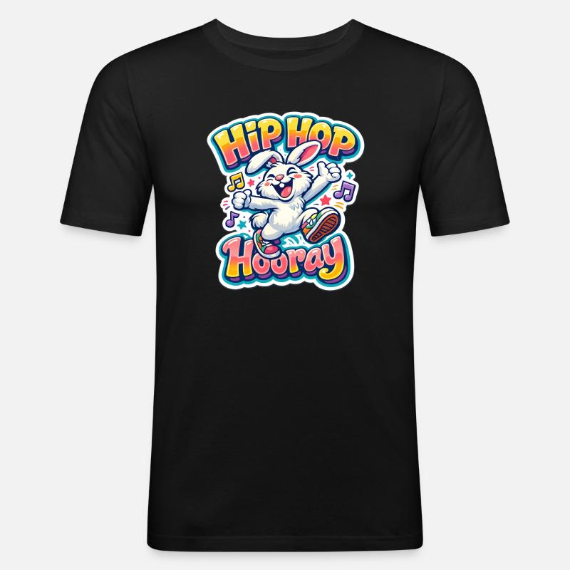 Hasenkinder - Männer Slim Fit T-Shirt - Schwarz