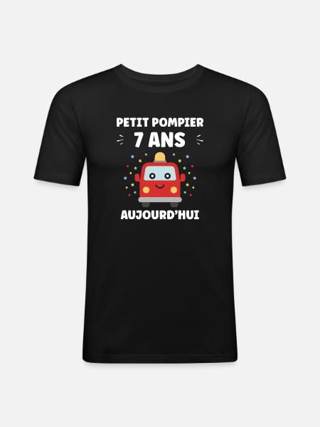 7 Ans - T-shirt près du corps Homme - noir