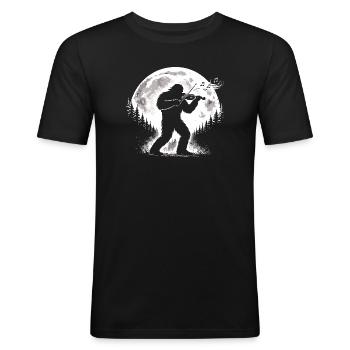 Violoniste de Bigfoot - T-shirt près du corps Homme - noir - Devant - Nik (191cm)