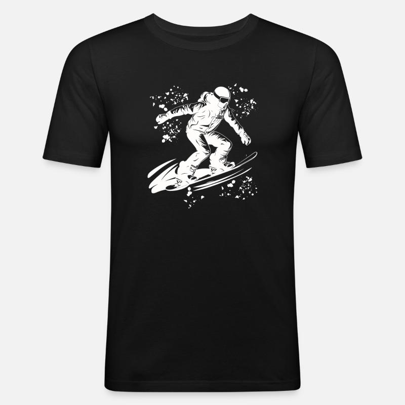 Snowboarder Snowboarding Snowboard - Männer Slim Fit T-Shirt - Schwarz
