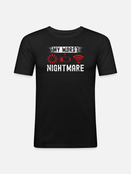 Gaming Gamer Videospiele Controller Zocken Zocker - Männer Slim Fit T-Shirt - Schwarz