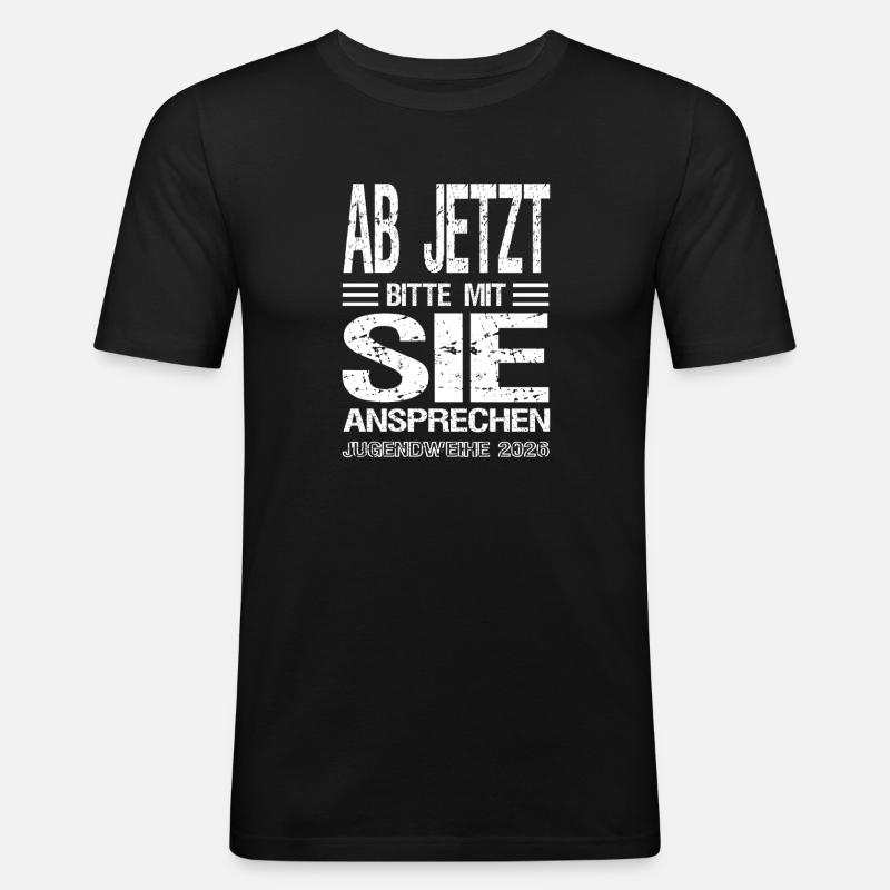 Jugendweihe - Jugendweihe 2026 - Männer Slim Fit T-Shirt - Schwarz