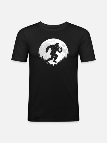 Bigfoot rugby players - Men's Slim Fit T-Shirt - black