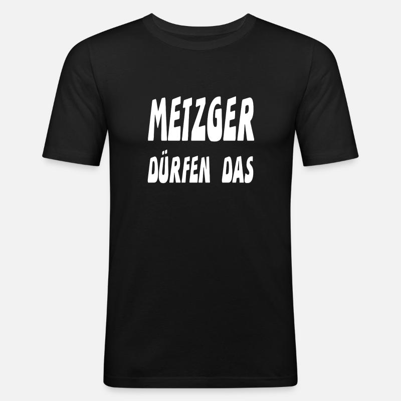Metzger - Männer Slim Fit T-Shirt - Schwarz