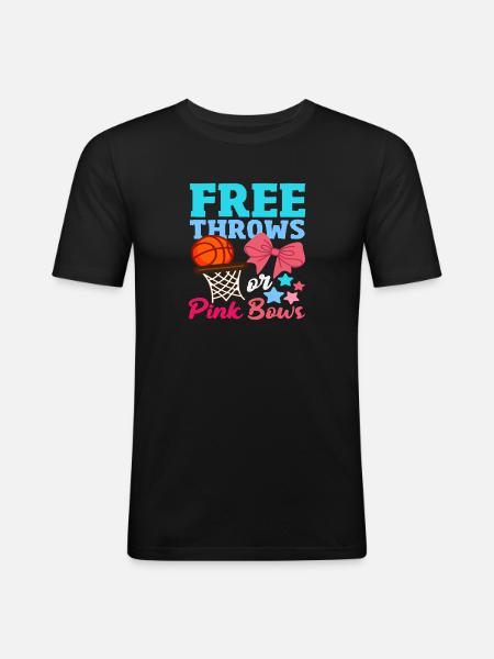 Freiwürfe Oder Schleifen Basketball - Männer Slim Fit T-Shirt - Schwarz