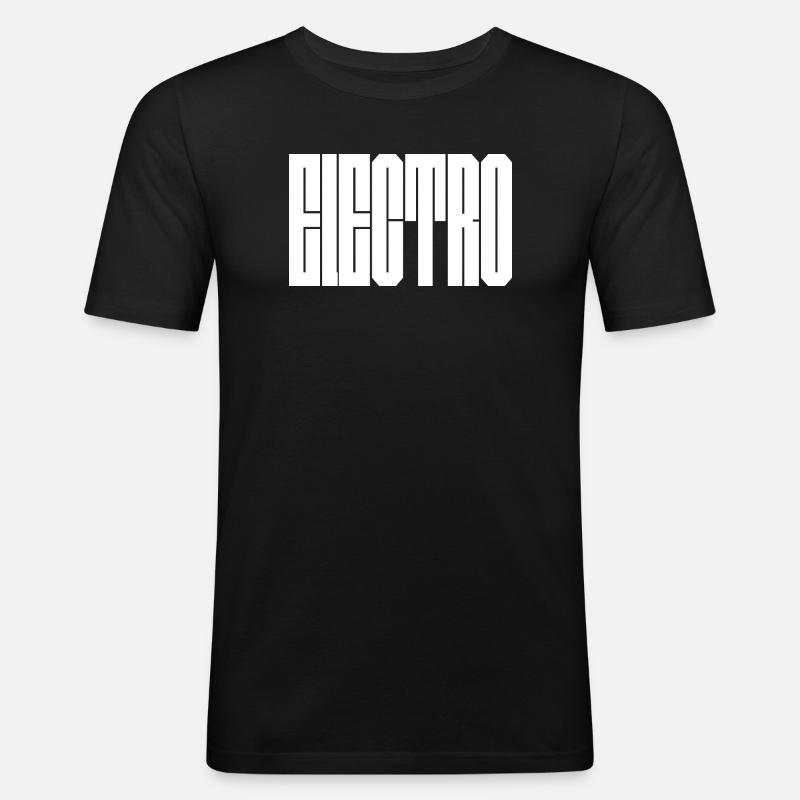 Monochrome vertikale Glyphen - Männer Slim Fit T-Shirt - Schwarz