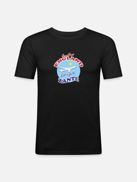 Goodbye England Let´s go to Zante - Men's Slim Fit T-Shirt - black