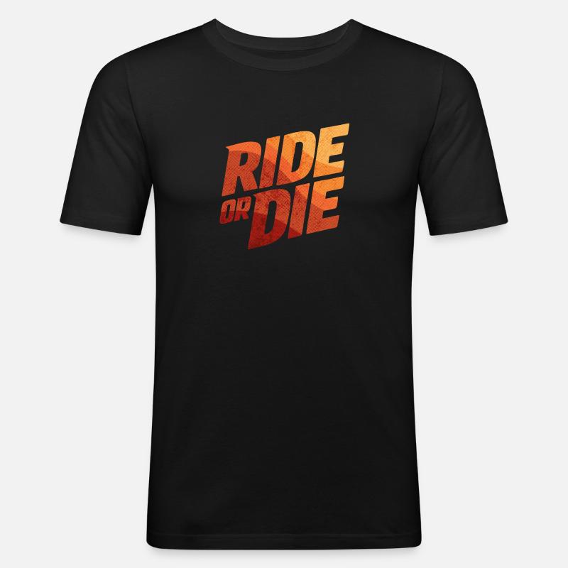 Ride or Die Gradient - Men's Slim Fit T-Shirt - black