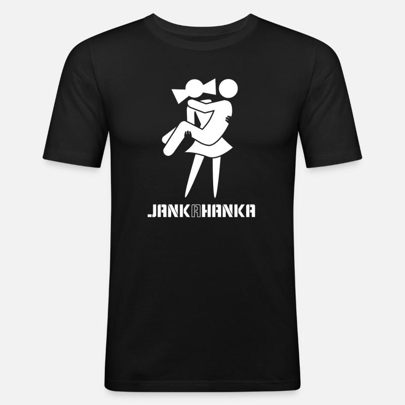 JANK A HANKA - Männer Slim Fit T-Shirt - Schwarz