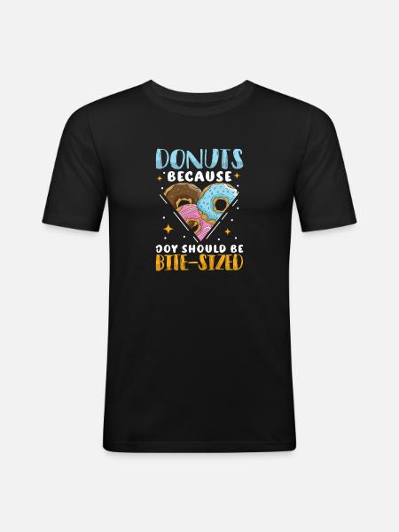 Restauration rapide en donuts - T-shirt près du corps Homme - noir