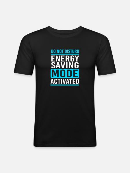 lazy procrastination lazy laziness - Men's Slim Fit T-Shirt - black
