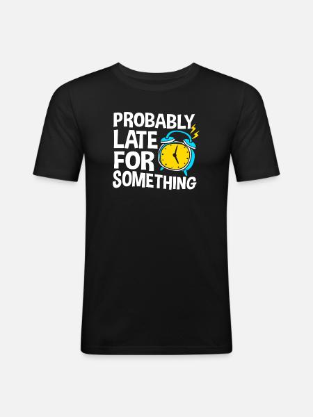Procrastinationlazy lazy lazy lazy - Men's Slim Fit T-Shirt - black