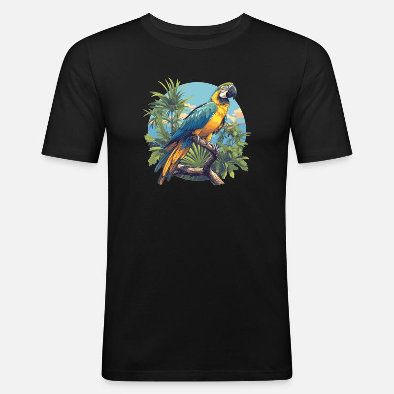 Macaw's Era - Men's Slim Fit T-Shirt - black