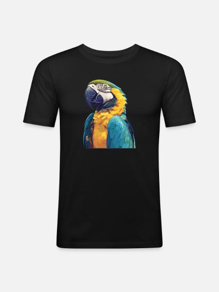 Macaw's Era - Men's Slim Fit T-Shirt - black