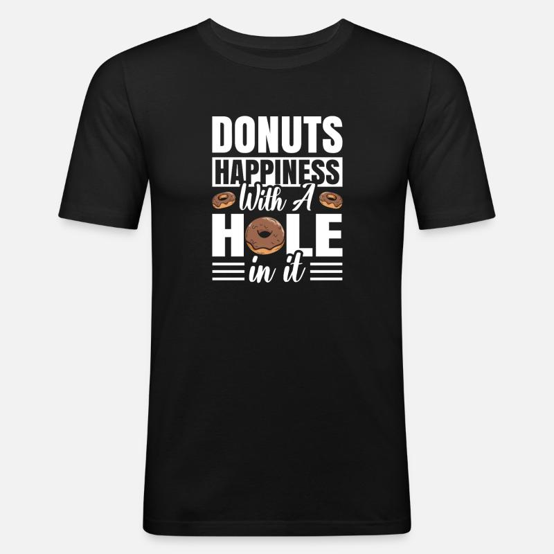 Restauration rapide en donuts - T-shirt près du corps Homme - noir