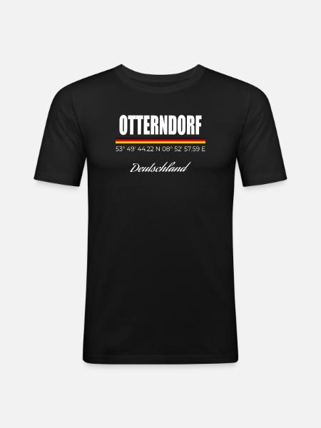 Otterndorf - Männer Slim Fit T-Shirt - Schwarz