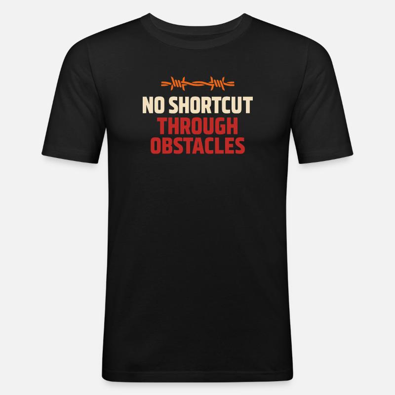 Hindernislauf-rennfahrer Hindernislauf Ocr - Männer Slim Fit T-Shirt - Schwarz