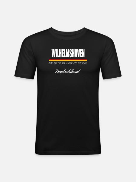 Wilhelmshaven - Men's Slim Fit T-Shirt - black