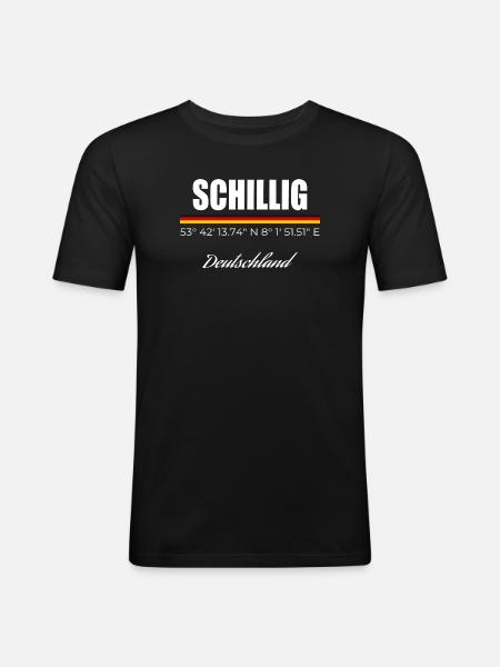 Schillig - Männer Slim Fit T-Shirt - Schwarz