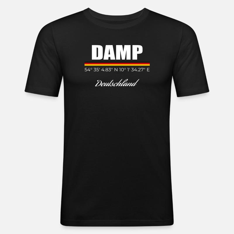Damp - Männer Slim Fit T-Shirt - Schwarz