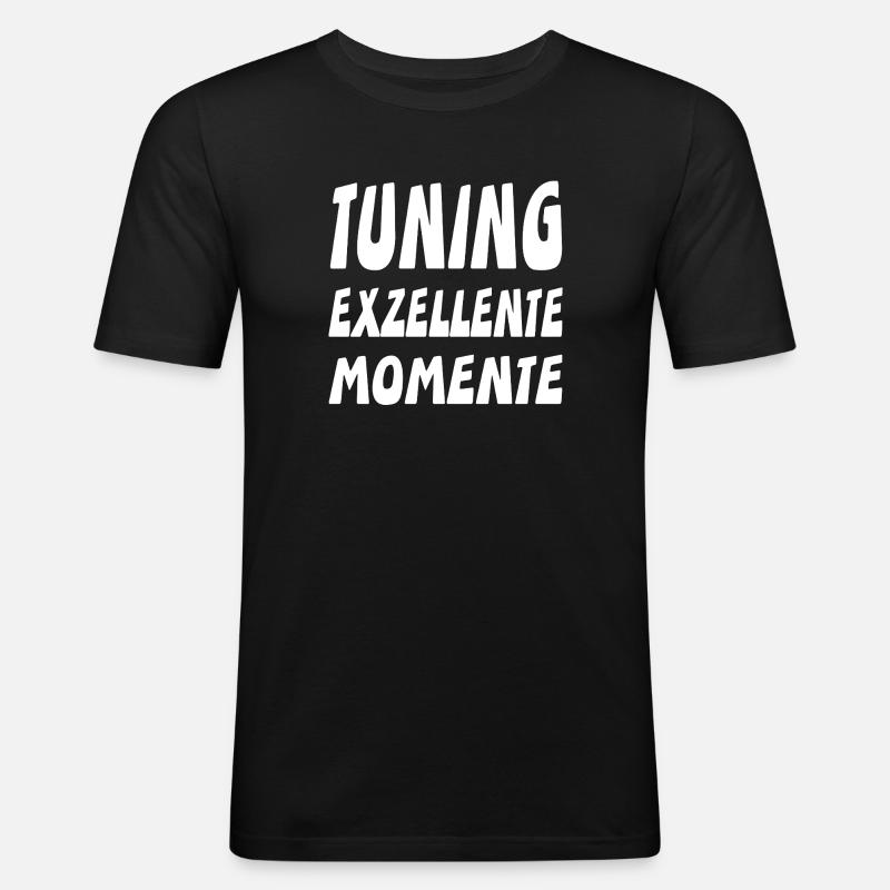 Tuning - Männer Slim Fit T-Shirt - Schwarz