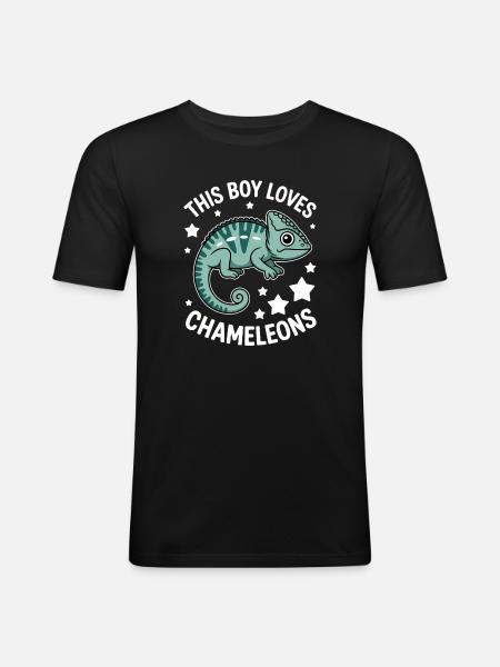 Chameleon Sayings Funny Chameleons Gift - Men's Slim Fit T-Shirt - black