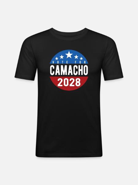 Vote Camacho 2028 Funny Parody Funny - Men's Slim Fit T-Shirt - black