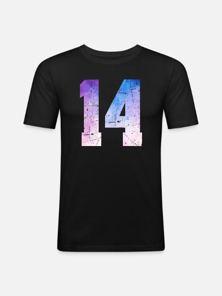 Issue 14 – 14th Anniversary Gift - Men's Slim Fit T-Shirt - black