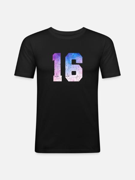 Issue 16 – 16th Anniversary Gift - Men's Slim Fit T-Shirt - black