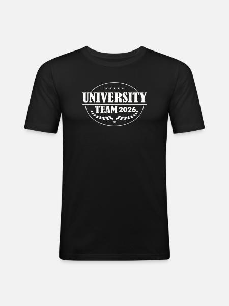University Team 2026 Emblem - Men's Slim Fit T-Shirt - black